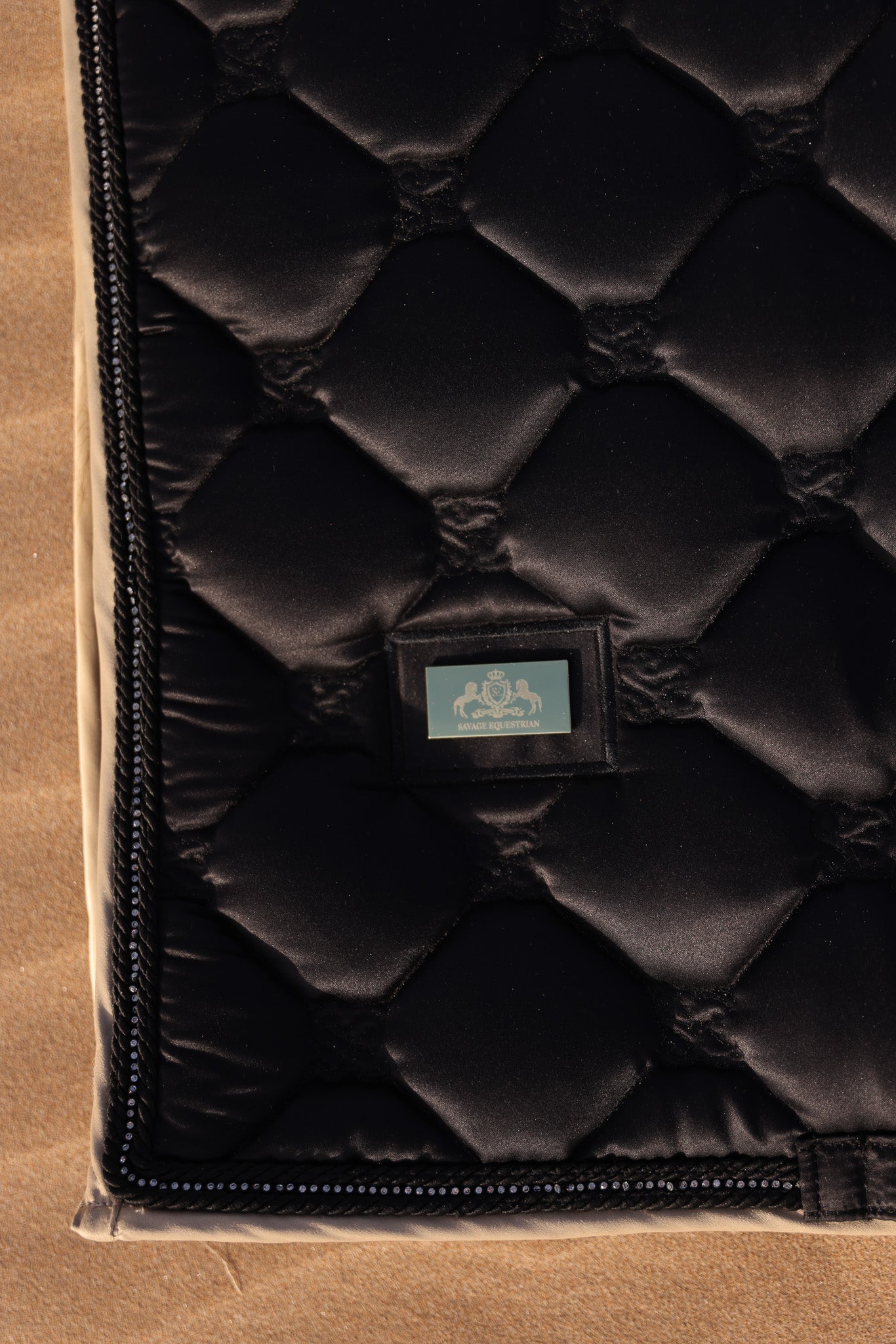 Desert Dust Black Saddle Pad Dressage