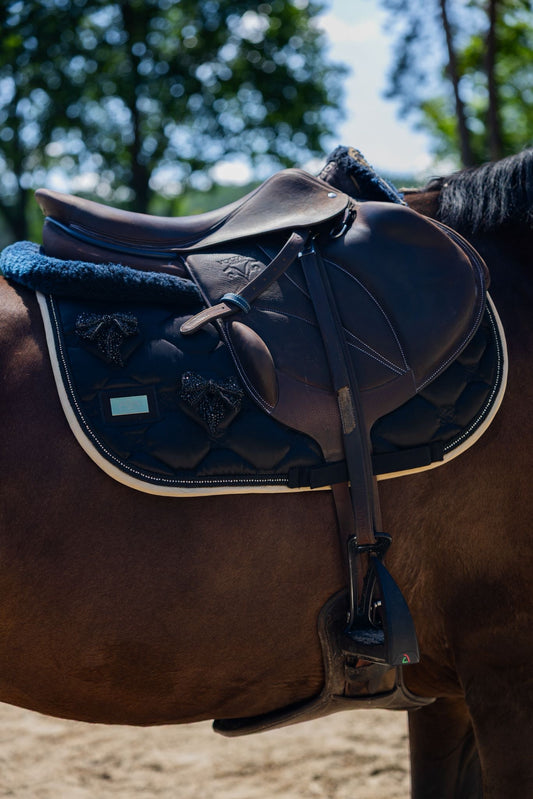 Desert Dust Black Ribbon Saddle Pad Jumping