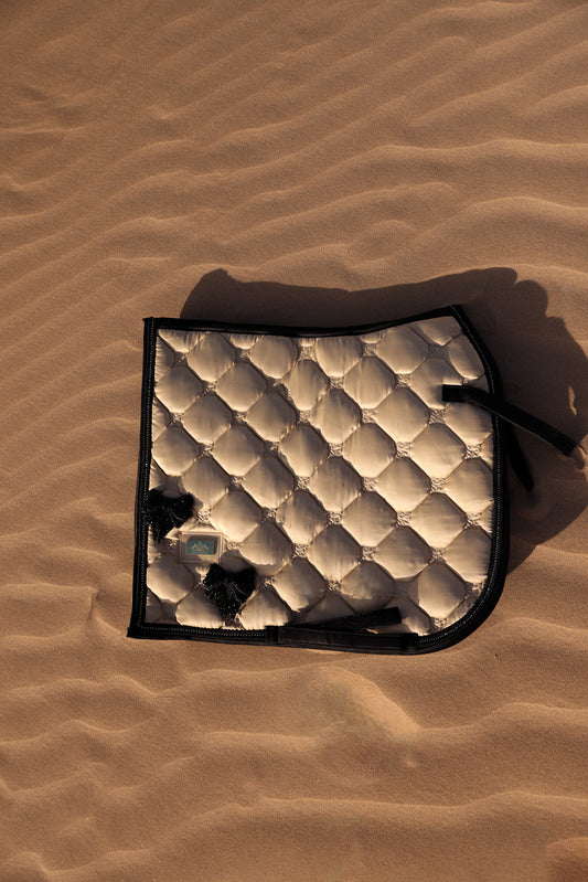 Desert Dust Sandy Ribbon Saddle Pad Dressage